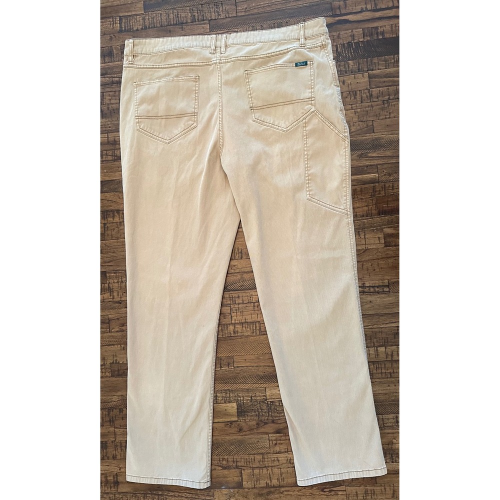Woolrich Mens Tan Canvas Carpenter Pants 40x32 Work Utility Casual‎